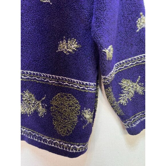 ALPS Finest Quality Apparel Womens Sherpa Fleece Jacket Size M Blue Purple - Picture 13 of 13